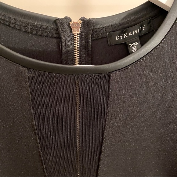 DYNAMITE Peplum Black Mesh Top - Picture 5 of 5